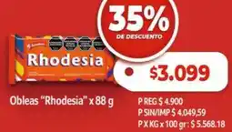 Disco Rhodesia obleas oferta