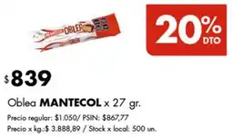 Disco Mantecol oblea oferta