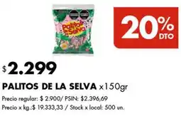 Disco Palitos de la selva oferta