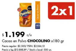 Disco Chocolino cacao en polvo oferta