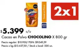 Disco Chocolino cacao en polvo oferta
