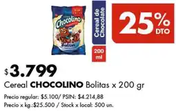 Disco Chocolino cereal bolitas oferta