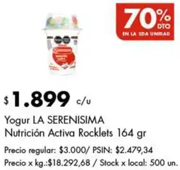 Disco La serenisima yogur nutrición activa rocklets oferta