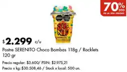 Disco Serenito postre choco bombas oferta