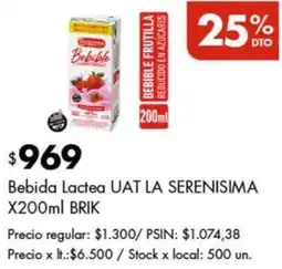 Disco La serenisima bebida lactea uat brik oferta
