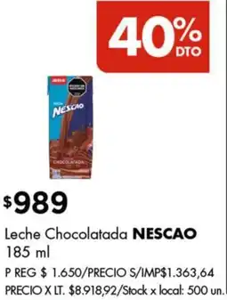 Disco Nescao leche chocolatada oferta
