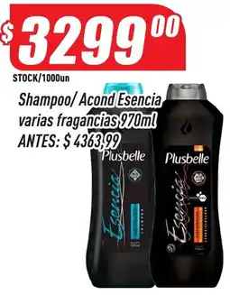 Supermercados Comodin Plusbelle shampoo/acond esencia varias fragancias oferta