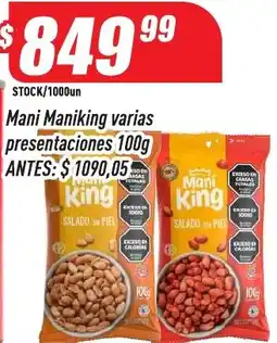 Supermercados Comodin Mani Maniking varias presentaciones oferta