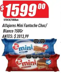Supermercados Comodin Fan to che alfajores mini fantoche choc/ blanco oferta