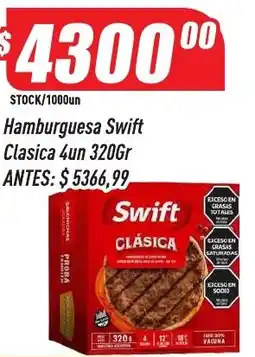 Supermercados Comodin Swift hamburguesa clasica oferta