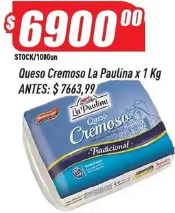 Supermercados Comodin La paulina queso cremoso oferta