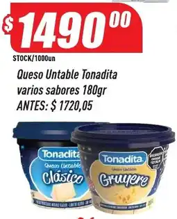 Supermercados Comodin Tonadita queso untable varios sabores oferta