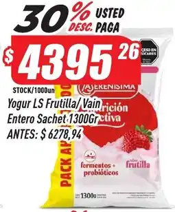 Supermercados Comodin La serenisima yogur frutilla/vain rición entero sachet oferta