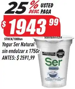 Supermercados Comodin Ser natural yogur sin endulzar oferta