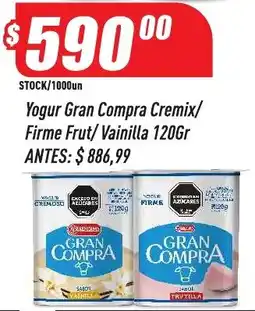 Supermercados Comodin LS Yogur gran compra cremix/ firme frut/vainilla oferta