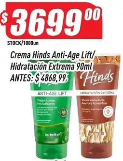 Supermercados Comodin Hinds crema anti-age lift/ hidratación extrema oferta