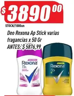 Supermercados Comodin Rexona deo ap stick varias fragancias oferta