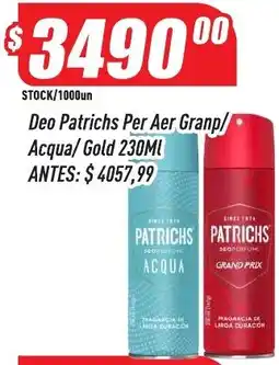Supermercados Comodin Patrichs deo per aer granp/ acqua/gold oferta