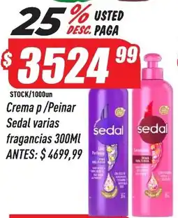 Supermercados Comodin Sedal crema p/peinar varias fragancias oferta