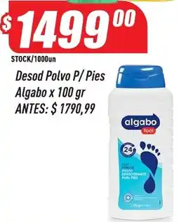 Supermercados Comodin Algabo desod polvo p/pies oferta