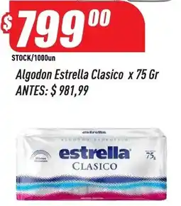 Supermercados Comodin Estrella clasico algodon oferta