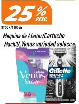 Supermercados Comodin Gillette maquina de afeitar/cartucho mach3/venus variedad selecc oferta