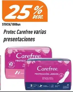 Supermercados Comodin Carefree protec varias presentaciones oferta