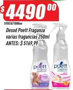 Supermercados Comodin Poett desod fraganza varias fragancias oferta