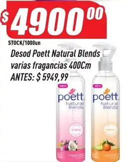 Supermercados Comodin Poett desod natural blends varias fragancias oferta