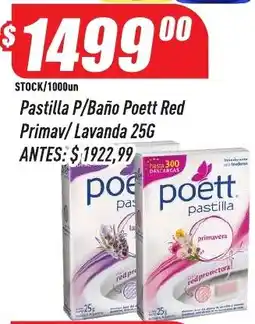 Supermercados Comodin Poett pastilla p/baño red primav/lavanda oferta