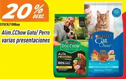 Supermercados Comodin Dog chow alim.cchow gato/perro varias presentaciones oferta