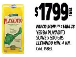Supermercados Yaguar Playadito yerba suave oferta