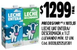 Supermercados Yaguar Leche entera uat descrepada oferta