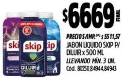 Supermercados Yaguar Skip jabon liquido p/ diluir oferta