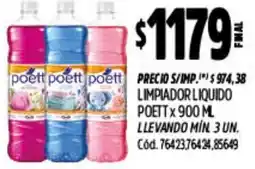 Supermercados Yaguar Poett limpiador liquido oferta