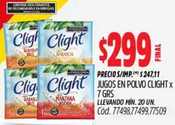 Supermercados Yaguar Clight jugos en polvo oferta