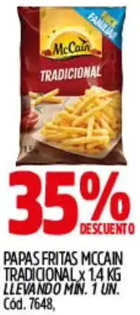 Supermercados Yaguar McCain papas fritas tradicional oferta