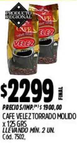 Supermercados Yaguar Velez café torrado molido oferta