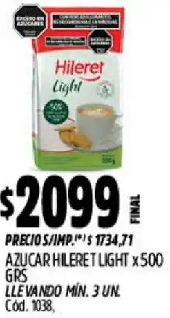 Supermercados Yaguar Hileret light azucar oferta