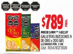 Supermercados Yaguar 9 de oro galletitas bizcochos oferta