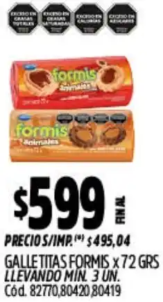 Supermercados Yaguar Formis galletitas oferta