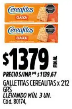 Supermercados Yaguar Cerealitas galletitas oferta