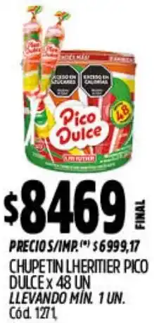 Supermercados Yaguar Pico dulce chupetin lheritier oferta