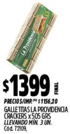 Supermercados Yaguar La providencia galletitas crackers oferta