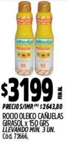 Supermercados Yaguar Cañuelas rocio oleico girasol oferta