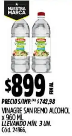 Supermercados Yaguar San remo vinagre alcohol oferta