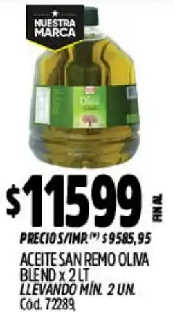 Supermercados Yaguar San remo aceite oliva blend oferta