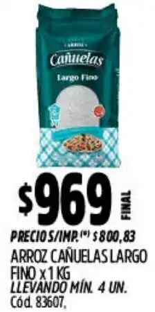 Supermercados Yaguar Arroz cañuelas largo fino oferta