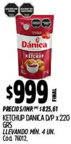 Supermercados Yaguar Dánica ketchup d/p oferta