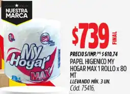 Supermercados Yaguar My hogar papel higienico max 1 oferta